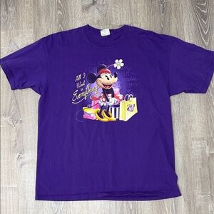 Disney Store vintage Purple Minnie Mouse T-Shirt